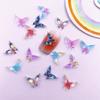 30 шт. смешанная смола, красочные мини-милые блестящие хрустальные бабочки для дизайна ногтей, плоская задняя часть, стразы, аппликация, декор, сделай сам, свадебные аксессуары для скрапбукинга, ремесла