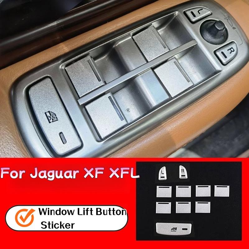 For Jaguar XF XJ 2010-2019 Stainless Steel Black Car Central Control Multimedia Air Button Cover Trim Sticker Car Accessories lqrd4