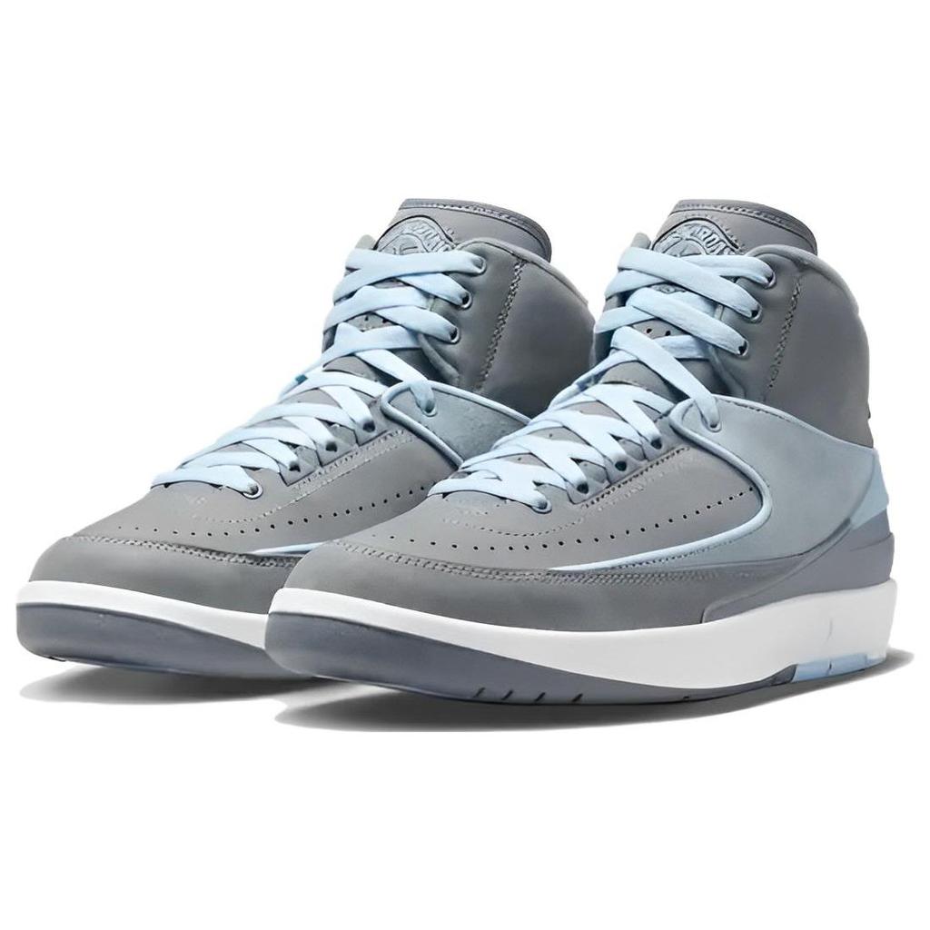 Air Jordan 2 Retro Cool Grey женские кроссовки Ice-Blue White FB8871-041