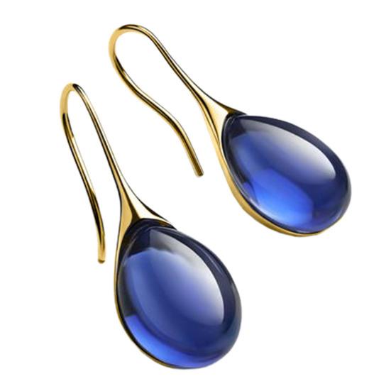 1 пара женских серег в форме капли воды, прозрачные высококачественные серьги из искусственного кристалла