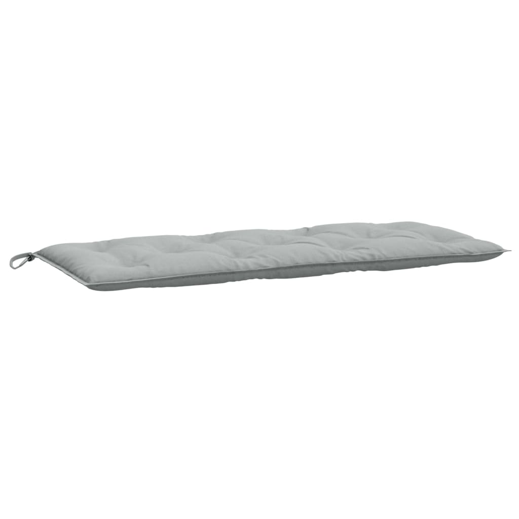 Garden Bench Cushion Melange Light Grey 120 x 50 x 7 cm Fabric