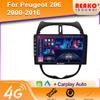 For Peugeot 206 2001 - 2016 Screen Multimedia Audio Player GPS Navigation Head Unit Autoradio FM 2 Din Android Car Radio Stereo