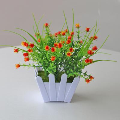 Искусственное растение в горшке, прочное, без увядания, 5 цветов, высокое качество, визуальный искусственный цветочный горшок для декора