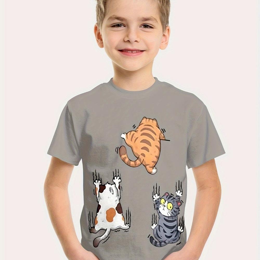 Interesting Animal 3D Print Boys Creative T-Shirt Casual Children's Short Sleeve Tops Tee Boys Girls Clothes Summer Clothing