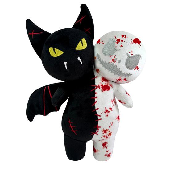 Плюшевая кукла на Хэллоуин, светящаяся в темноте, тыквенный череп, летучая мышь, призрак, мягкая кукла, игрушка, фигурка ужаса, домашний декор для украшения на Хэллоуин