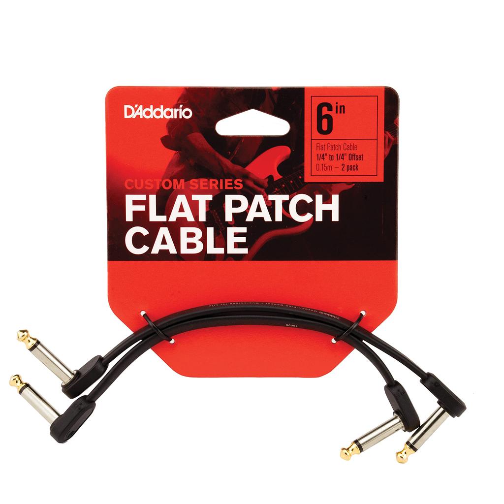 Patch Cable Flat Patch Cable Set of 2 D'Addario (Shielded Cable) PW-FPRR-206OS (15cm L-L Crank) []