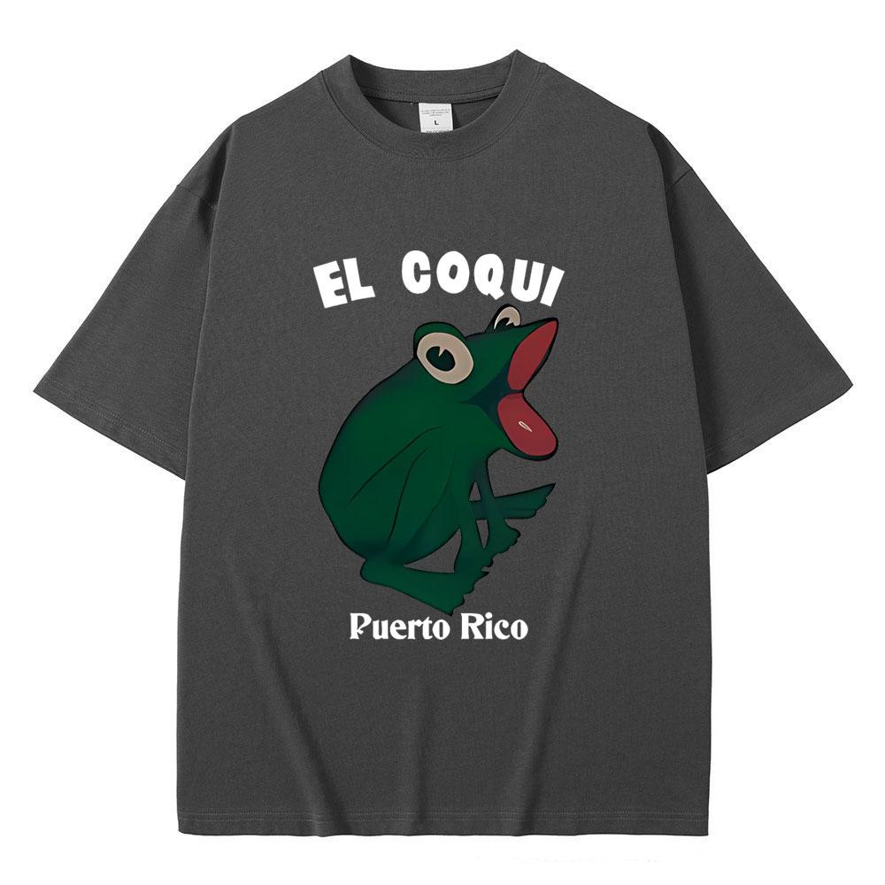 Bad Bunny EL COQUI Frog Same Style Tshirts Debi Tirar Mas Fotos Album Print T Shirt Men Women Hip Hop Summer Oversized Tshirt
