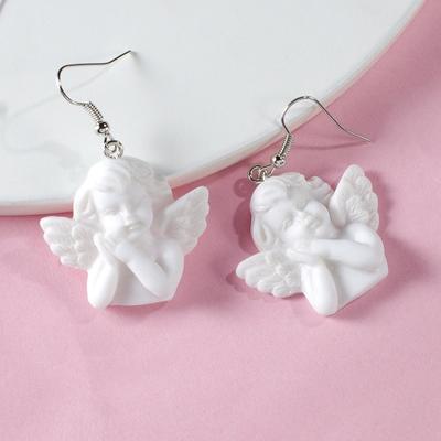 Модные милые серьги-подвески с ангелом-купидоном, винтажные серьги-капли с ангелом, ювелирные изделия в стиле панк для крутых женщин и девушек, подарки дружбы