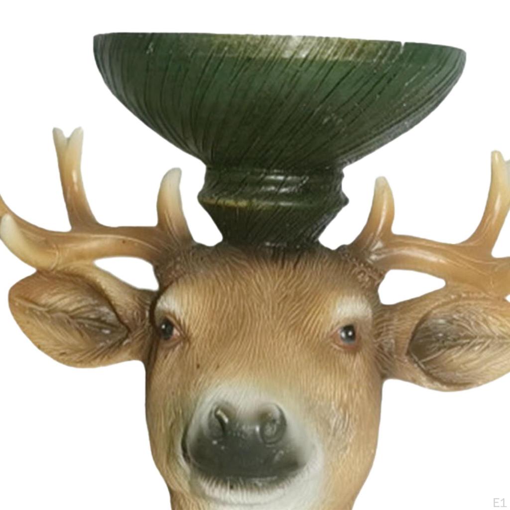 Подсвечник в виде рождественского оленя, статуэтка лося из смолы, подсвечник в виде оленя для