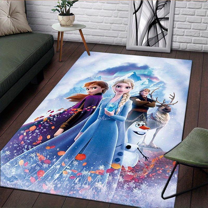 1 шт. Ковер с узором «Холодное сердце», Ковер для зоны, Нескользящий ковер, Коврик для пола, Стирка вручную, Подходит для гостиной, спальни, домашнего декора, Декор комнаты