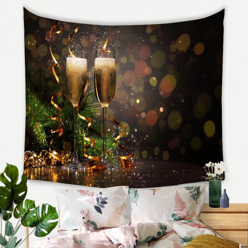 Рождественский новогодний декор, гобелен, гобелен со свечой, настенный художественный гобелен, декор для спальни, домашний декор для гостиной, подарок на Новый год