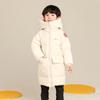 New Winter Boys Jacket Solid Color Mid-Length Keep Warm Cold Protection Hooded Down Cotton Windbreaker Coats For