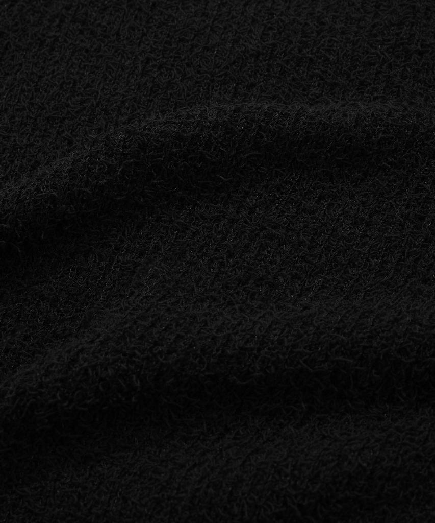 FALLETT Fringe Long Sleeve Knit Black