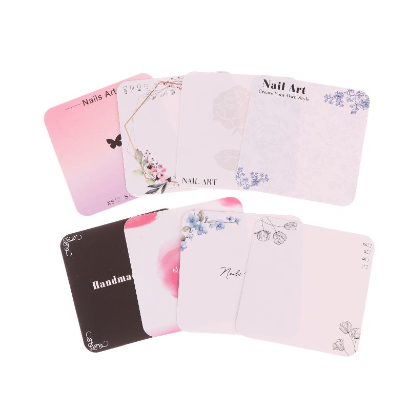 20 листов Накладные ногти Пресс-он Нижний цветочный узор Картонный фотореквизит Ручная работа Искусственные ногти Арт-типсы Дисплей Шоу-карточка Инструменты для маникюра