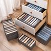 Clothing Storage Box Foldable Pants Organizer Space-saving Grids Design Closet Storage Box for Home Bedroom