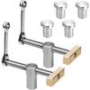 Oikabio Silver Desktop Clip with Four 20mm Dog Hole Stops, Clip Clamp Fixture Vise Bench Joinery Carpenter Tool