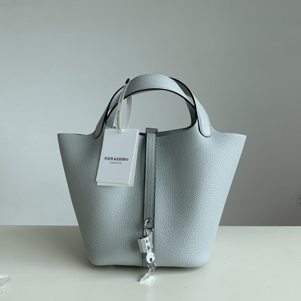 KEDITRO Picotingbo Half Hand Wax Thread Bucket Handheld Женская сумка Модная и простая корзина для овощей 22 см