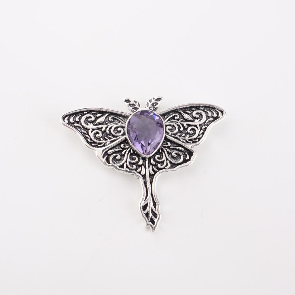 Натуральный камень иолит 925 стерлинговое серебро ювелирные изделия кулон-бабочка для нее CP-31-14