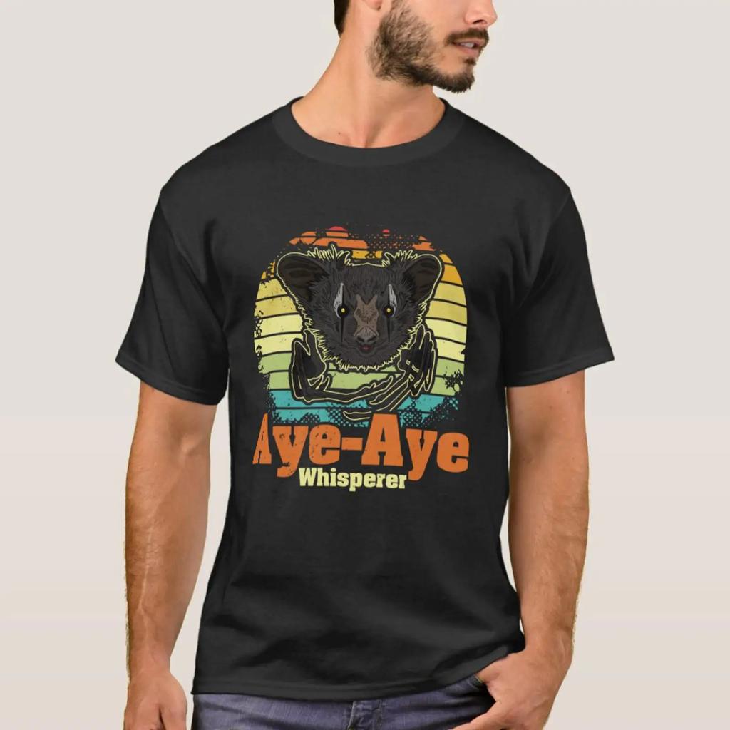 Aye Primates Lemurs Madagascar 15 T Shirt Vintage Graphic Casual Stylish Comfortable Homme Designer Clothes Streetwear