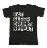 Eat Sleep Drum Repeat  T-Shirt Mens Drummer Music Drumming Band Gear Eco