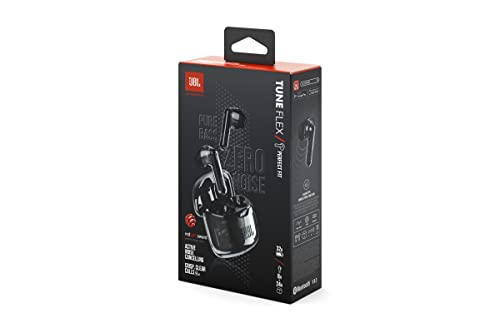 Беспроводные Bluetooth-наушники-вкладыши JBL TUNE FLEX GHOST, 2 способа ношения, шумоподавление, IPX4, черный, JBLTFLEXGBLK