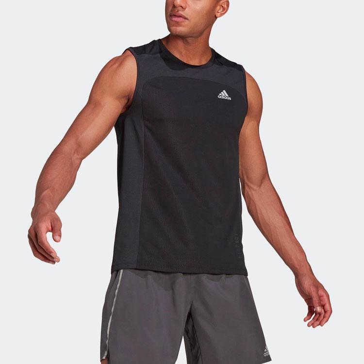 adidas Мужской топ-майка для бега HEAT.RDY Черный GK4298