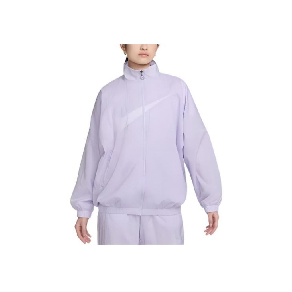 Nike Спортивная одежда Essential Logo Print Casual Woven Jacket Women Jackets Light-Purple DX5865-511