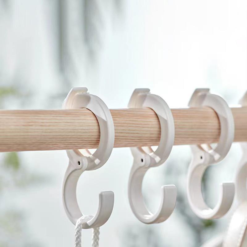 Plastic Multi-Purpose Coat Rack Hooks S Hanging Hooks Hangers Windproof Hook Wardrobe Kitchen Portable Hook
