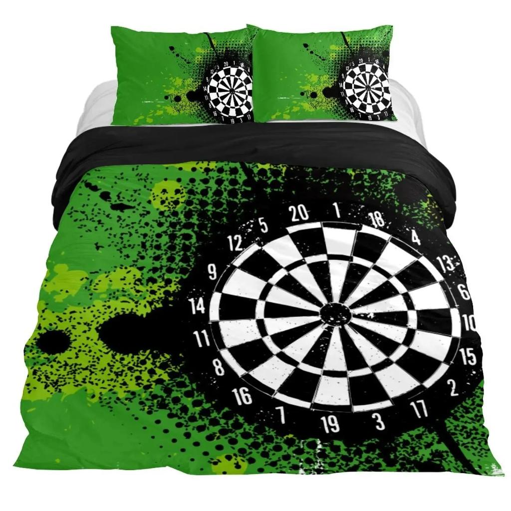 Dart Board Duvet Cover Set,Dartboard Bedding Sets Skin-Friendly Lightning And Flame Comforter Cover Set Full Queen Size