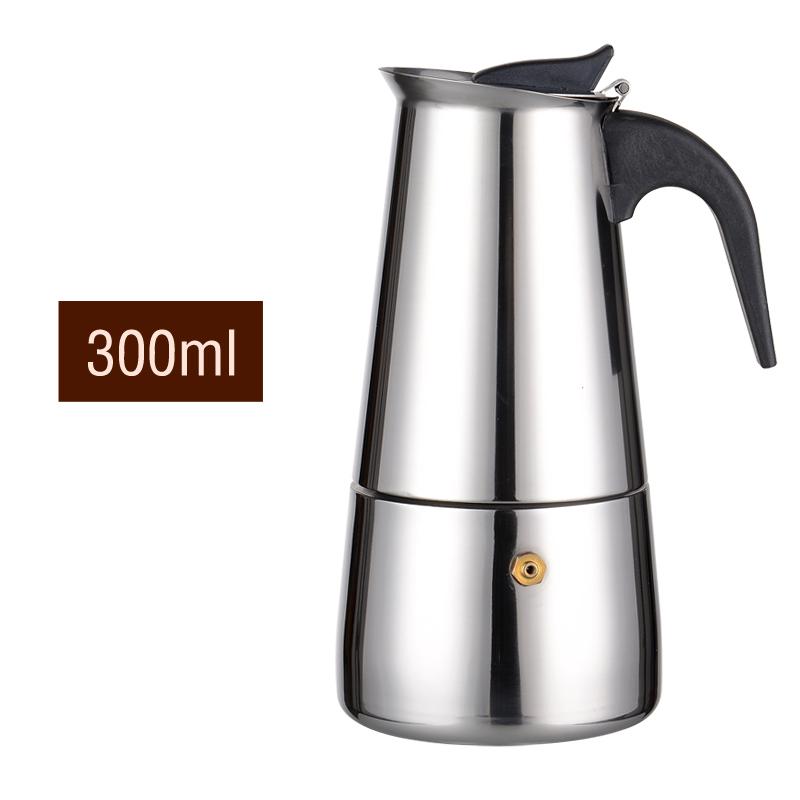 Stainless Steel Mocha Coffee Pot Kettle Stove Top Maker Classic Espresso Latte Cafe for Home Camping and Restaurant Bar Tools