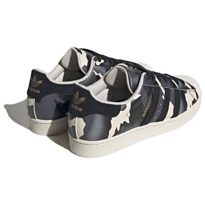 adidas Оригинальные унисекс Superstar 'Core Black Cloud White' Камуфляж Черный Белый Повседневная обувь GY2566