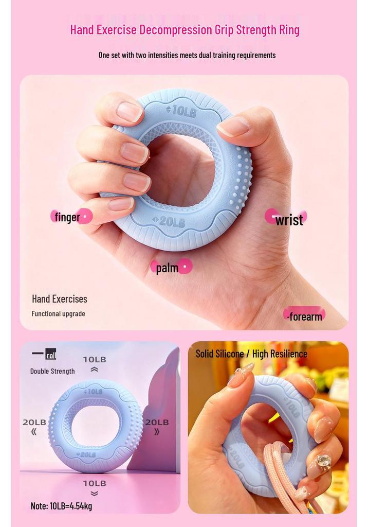 Силиконовое кольцо-брелок для укрепления хвата: Украшение и подарок для снятия стресса для мужчин и женщин