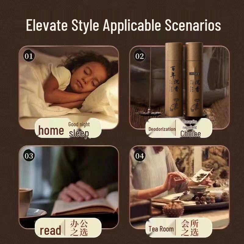 Centennial Agarwood & Sandalwood Incense for Home – Pure, Calming, Sleep Aid, Deodorizing.