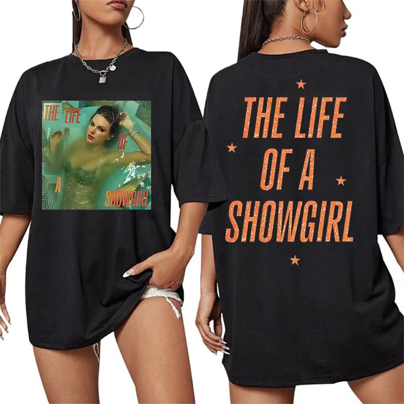 The Life of A Showgirl 2025 New Album Fans T Shirts Unisex Women High Quality Vintage Oversized Cotton Tshirt Harajuku Streetwear