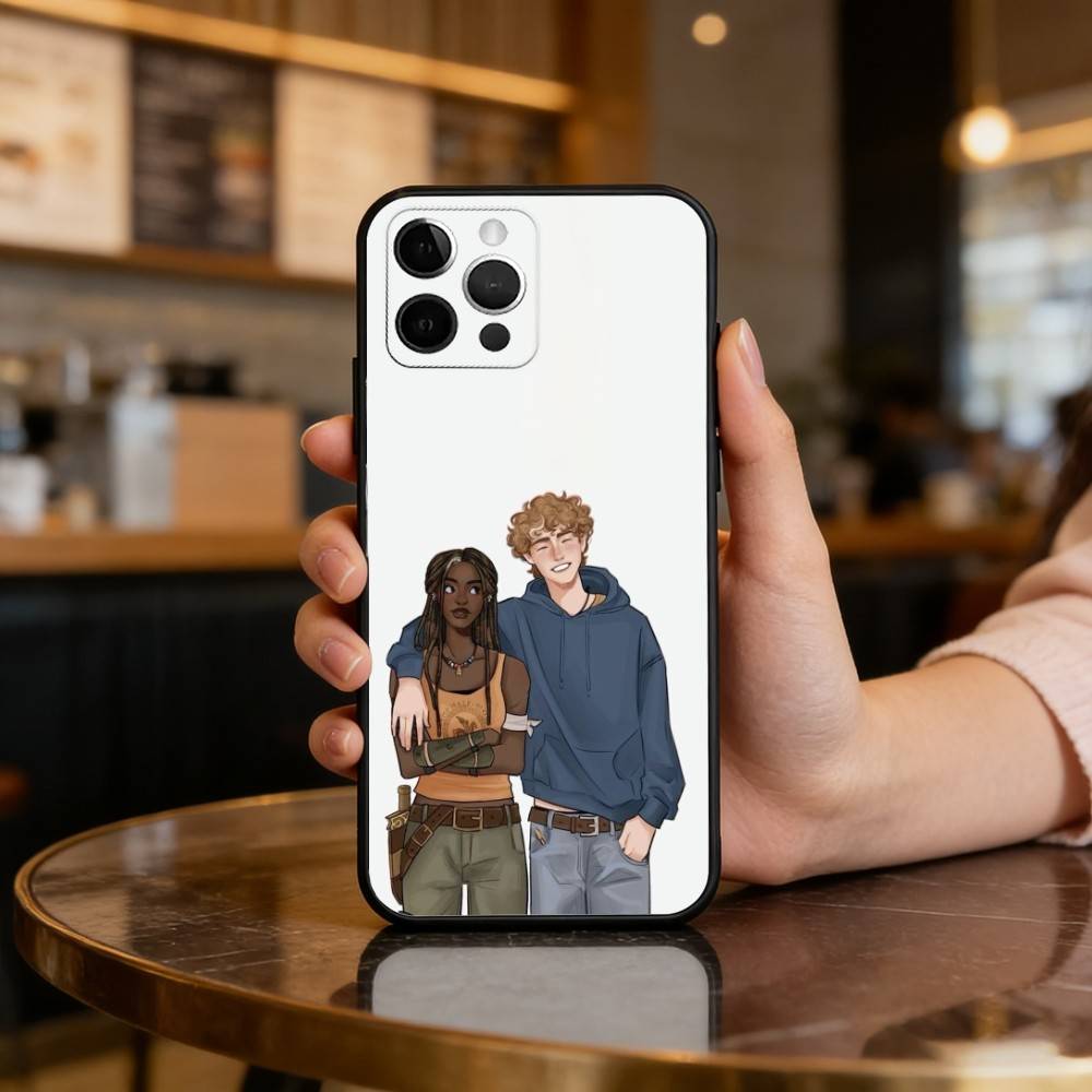 Чехол для телефона W-Walker A-And L-Leah для iPhone 17,16,15,14,13,12,11 Plus,Pro Max, Мягкий силиконовый черный чехол