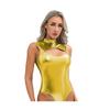 Женский комбинезон без рукавов с металлическим вырезом спереди, купальник для бассейна, вечерние купальники