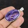 Charoite Pendant Top Quality Gemstone Pendant 925 Sterling Silver Pendant Charoite Handmade Jewelry Healing Stone Pendant Anniversary Gifts