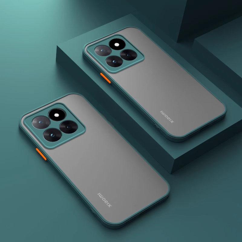Для Xiaomi 14T Pro 14 T 13T 12T Pro полупрозрачный матовый чехол для Xiaomi 14pro 13 Lite 12x Mi 14TPro ударопрочный силикон + жесткий чехол для задней панели из ПК
