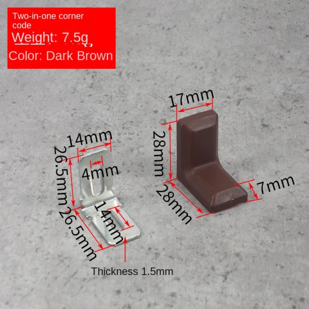 10PCS Nylon Plastic Corner Code 90 Degree Angle Retainer Laminate Clothe Cabinet Reinforcement Connector Hardware Accessories