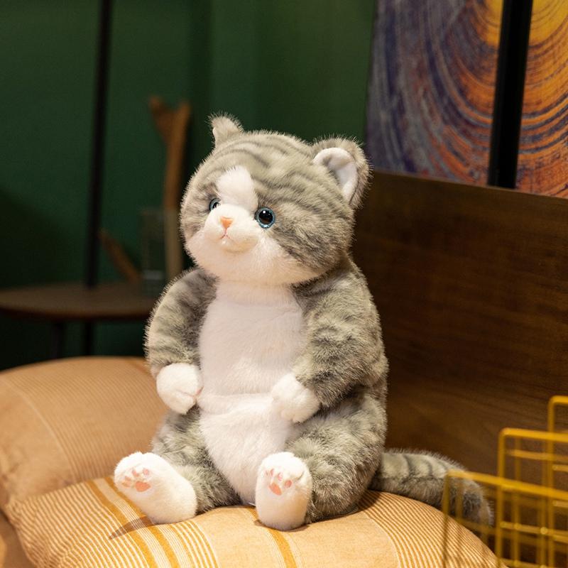 Новая Милая Имитация Набивная Кошка Плюшевая Игрушка Сидящая Кошка Мягкая Подушка-Животное Подарок Девочкам На День Святого Валентина