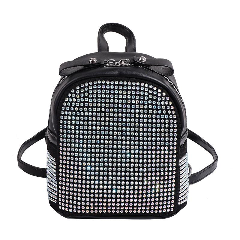 Горячая сумка с бриллиантами Женская сумка 2025 Новая Простая Большая вместимость Женский рюкзак Яркий бриллиант Повседневная сумка через плечо Сумка