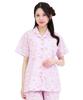 SAZAC Sleepy Hello Kitty Shirt Cotton Short Sleeve and Long Pants Set Pajamas, 100% Broadcloth, Women's (Purple/M/SAN1945)