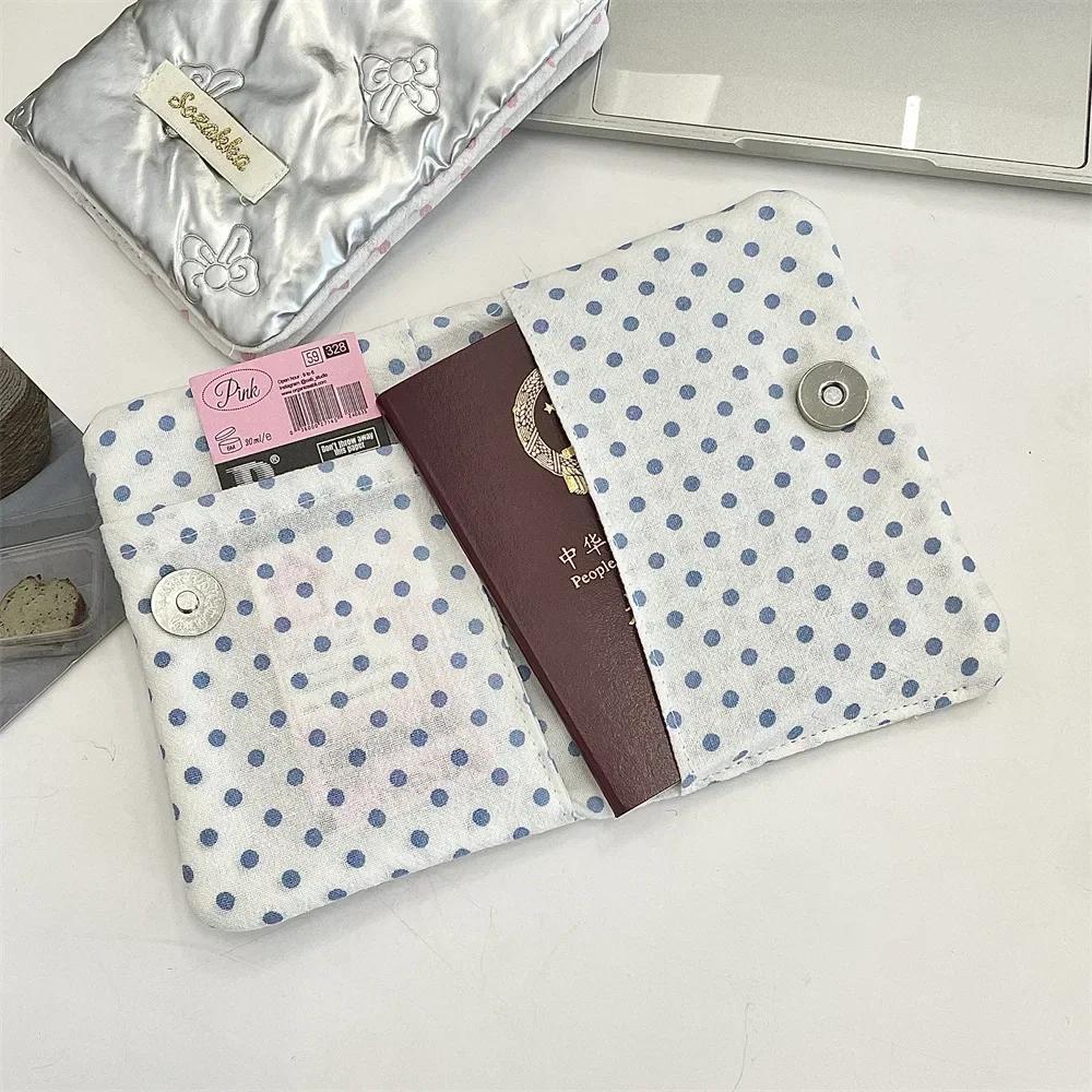 Korean Bow Passport Holder Travel Wallet Women Cute Travel Ticket Document Id Card Holder Passport Cover Case Travel Accessories