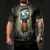 Funny Men's T-Shirt Cartoon 3d Print Short Sleeve Tees Summer Quick Dry Tops Oversized T-Shirts Men Clothing Fashion Streetwear