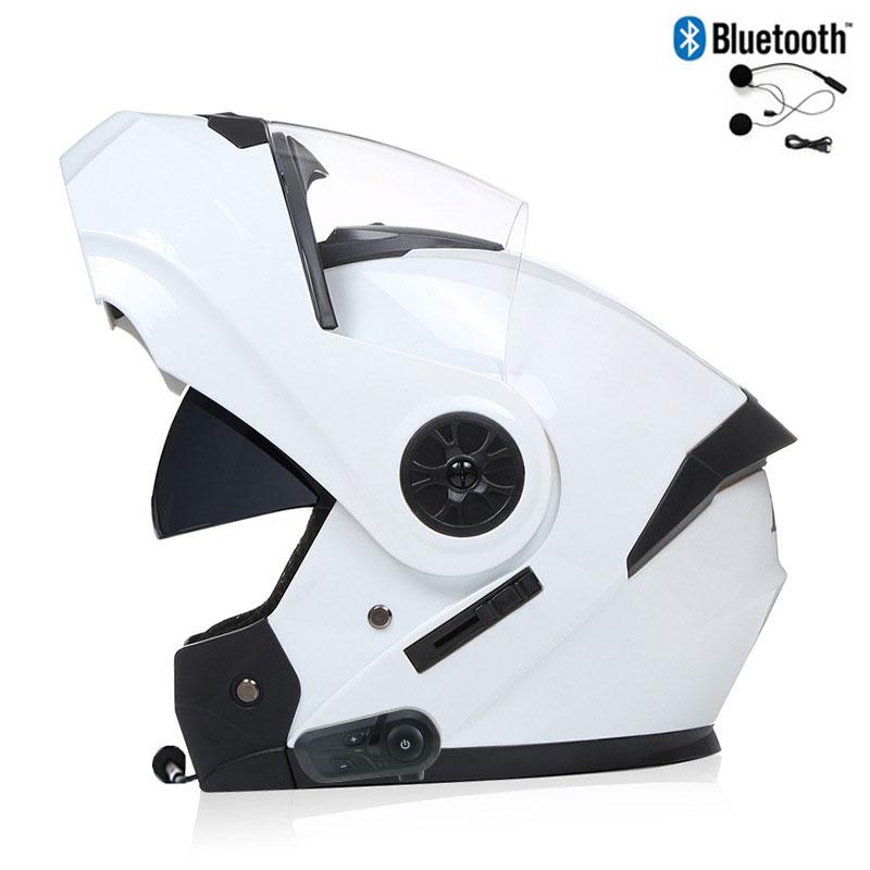 Bluetooth Мужские Мотоциклетные Шлемы Полнолицевые Casco для Мотоциклов Мужской Мотокросс Kask Откидной Casque De Moto Сертифицирован DOT BLD