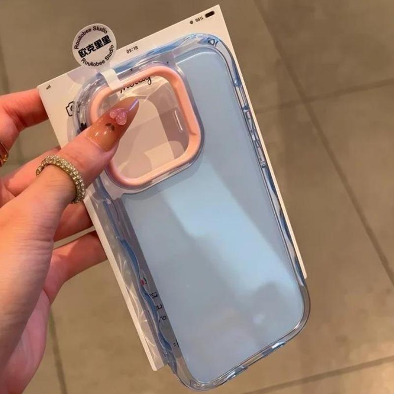Роскошный противоударный чехол-желе для iPhone 17 Pro 16 15 14 13 12 11 Pro Max Мягкий бампер в контрастных цветах Броня Эстетичная крышка для телефона