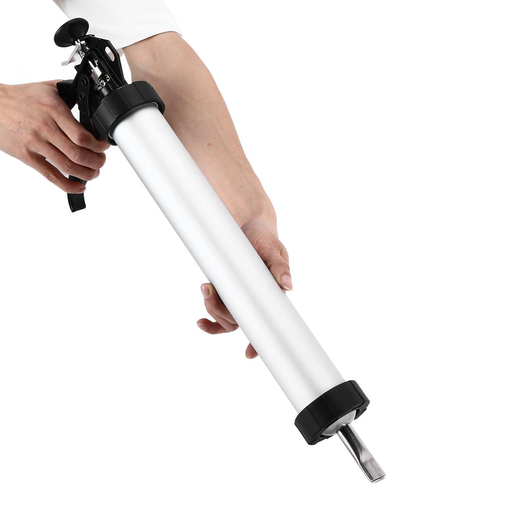 Jerky Gun 15in Beef Stick Maker Easy Cleaning Cooking Tool Set Kit with Round Flat Nozzle