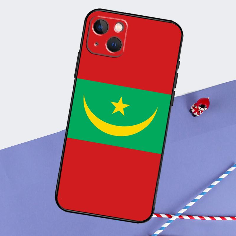 Mauritania Flag Phone Case For iPhone 16 Pro 15 Pro 11 12 13 14 Pro Max Mini XR 16e 15 16 Plus Cover Shell