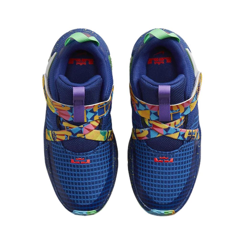 Nike LeBron Witness 7 PS Kaleidoscope Kids Sneakers Blue Deep-Royal-Blue Game-Royal DQ8647-400