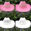Bride Cowboy Hat Bachelorette Party Hat Bridal Party Hat Tassel Cowboy Hat Mrs Hat Bride Hat Tassel Cowgirl Hat
